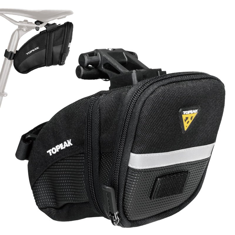 TOPEAK حقيبة توبيك أيرو ويدج، مع مثبت F25، متوسطة، سوداء - Image 1